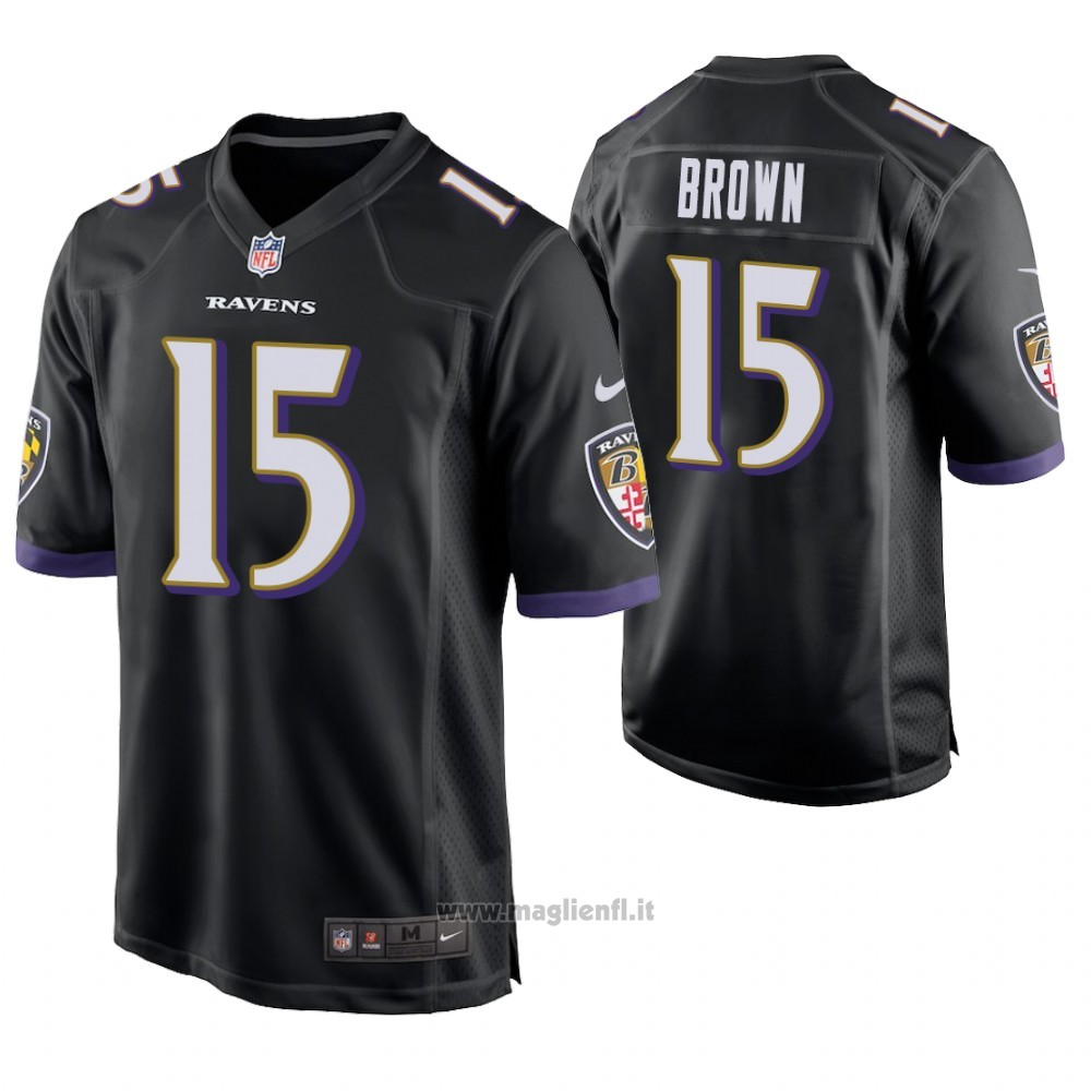 Maglia NFL Game Baltimore Ravens Marquise Brown Nero